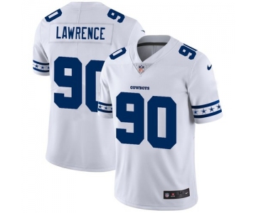 Dallas Cowboys #90 Demarcus Lawrence Nike White Team Logo Vapor Limited NFL Jersey