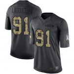 Dallas Cowboys #91 L. P. Ladouceur Men's Black Limited 2016 Salute to Service Football Jersey