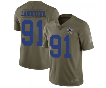 Dallas Cowboys #91 L. P. Ladouceur Men's Olive Limited 2017 Salute to Service Football Jersey