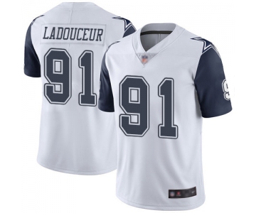 Dallas Cowboys #91 L. P. Ladouceur Men's White Limited Rush Vapor Untouchable Football Jersey