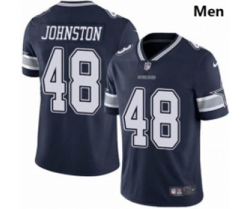 Men Dallas Cowboys #48 Daryl Johnston Nike Vapor Navy Blue Limited Jersey