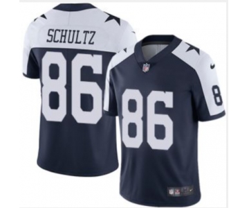 Men Dallas Cowboys #86 Dalton Schultz Vapor Limited Navy Thanksgiving Jersey