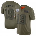 Men Dallas cowboys 19 Cooper Green Nike Olive Salute To Service Limited NFL Jerseys