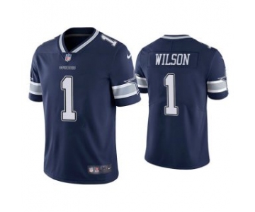 Men's Dallas Cowboys #1 Cedrick Wilson Navy Vapor Limited Stitched Jersey