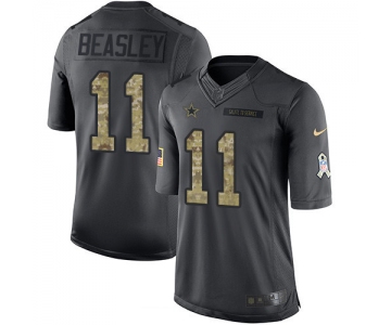 Men's Dallas Cowboys #11 Cole Beasley Black Anthracite 2016 Salute To Service Stitched NFL Nike Limited Jersey