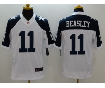 Men's Dallas Cowboys #11 Cole Beasley White Thanksgiving Alternate NFL Nike Limited Jersey