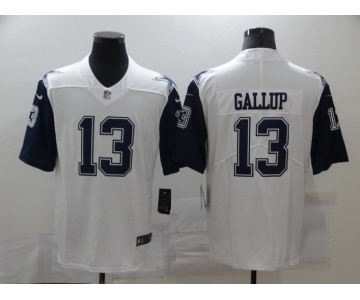 Men's Dallas Cowboys #13 Michael Gallup White 2016 Color Rush Stitched NFL Nike Limited Jersey