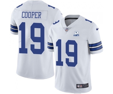 Men's Dallas Cowboys #19 Amari Cooper 60th Anniversary White Vapor Untouchable Stitched NFL Nike Limited Jersey