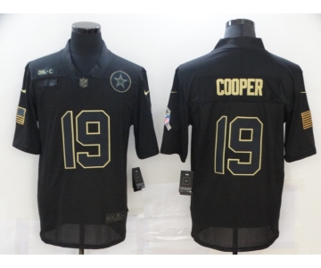 Men's Dallas Cowboys #19 Amari Cooper Black 2020 Salute To Service Stitched NFL Nike Limited Jersey