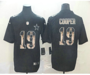 Men's Dallas Cowboys #19 Amari Cooper Black Statue Of Liberty Stitched NFL Nike Limited Jersey