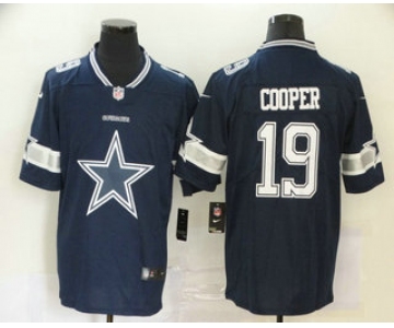 Men's Dallas Cowboys #19 Amari Cooper Navy Blue 2020 Big Logo Vapor Untouchable Stitched NFL Nike Fashion Limited Jersey