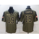 Men's Dallas Cowboys #19 Amari Cooper Nike Olive 2021 Salute To Service Limited Player Jersey