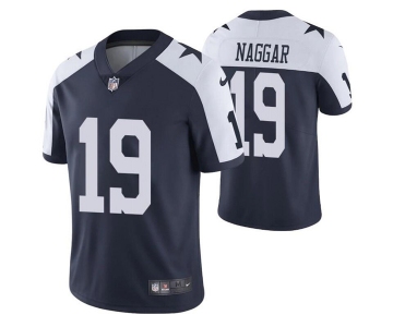 Men's Dallas Cowboys #19 Chris Naggar Navy White Vapor Limited Stitched Jersey