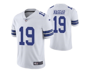 Men's Dallas Cowboys #19 Chris Naggar White Vapor Limited Stitched Jersey