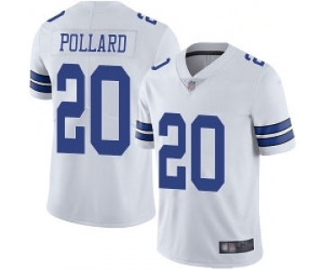 Men's Dallas Cowboys #20 tony pollard white stitched football vapor untouchable limited Nike jersey