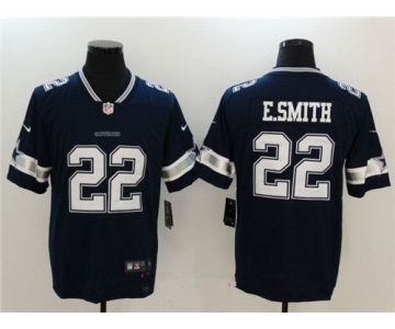 Men's Dallas Cowboys #22 Emmitt Smith Navy Blue 2017 Vapor Untouchable Stitched NFL Nike Limited Jersey