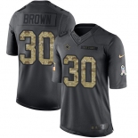 Men's Dallas Cowboys #30 Anthony Brown Black Anthracite 2016 Salute To Service Stitched NFL Nike Limited Jersey