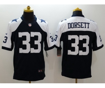 Men's Dallas Cowboys #33 Tony Dorsett Navy Blue Thanksgiving Alternate NFL Nike Limited Jersey