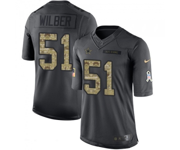 Men's Dallas Cowboys #51 Kyle Wilber Black Anthracite 2016 Salute To Service Stitched NFL Nike Limited Jersey