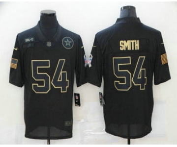 Men's Dallas Cowboys #54 Jaylon Smith Black 2020 Salute To Service Stitched NFL Nike Limited Jersey