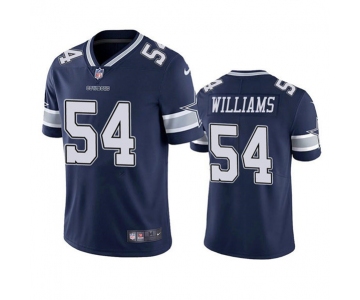 Men's Dallas Cowboys #54 Sam Williams Navy Vapor Limited Stitched Jersey