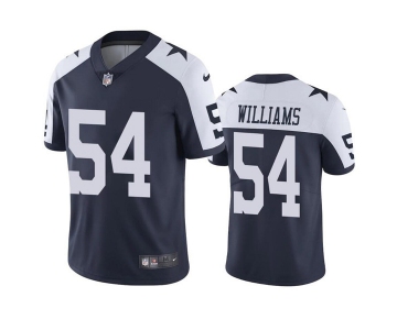 Men's Dallas Cowboys #54 Sam Williams White Navy Vapor Limited Stitched Jersey