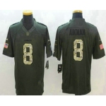 Men's Dallas Cowboys #8 Troy Aikman Green Salute To Service Stitched NFL Nike Limited Jersey