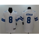 Men's Dallas Cowboys #8 Troy Aikman White 2017 Vapor Untouchable Stitched NFL Nike Limited Jersey