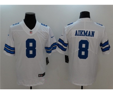 Men's Dallas Cowboys #8 Troy Aikman White 2017 Vapor Untouchable Stitched NFL Nike Limited Jersey