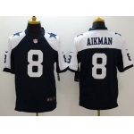 Men's Dallas Cowboys #8 Troy Aikman White Thanksgiving Retired Player NFL Nike Limited Jersey