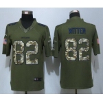 Men's Dallas Cowboys #82 Jason Witten Green Salute To Service 2015 NFL Nike Limited Jersey