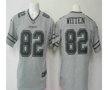 Men's Dallas Cowboys #82 Jason Witten Nike Gray Gridiron 2015 NFL Gray Limited Jersey