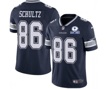 Men's Dallas Cowboys #86 Dalton Schultz Navy With Est 1960 Patch Limited Stitched NFL Jersey