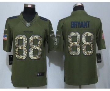 Men's Dallas Cowboys #88 Dez Bryant Green Salute To Service 2015 NFL Nike Limited Jersey