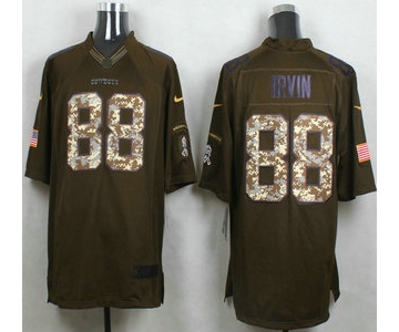 Men's Dallas Cowboys #88 Michael Irvin Green Salute to Service 2015 NFL Nike Limited Jersey