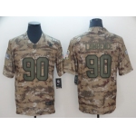 Men's Dallas Cowboys #90 Demarcus Lawrence Nike Camo Salute to Service Stitched NFL Limited Jersey