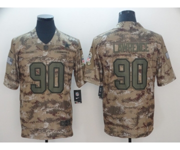 Men's Dallas Cowboys #90 Demarcus Lawrence Nike Camo Salute to Service Stitched NFL Limited Jersey