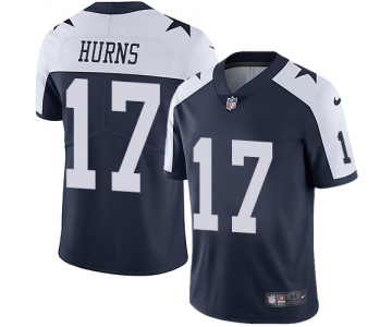 Men's Nike Dallas Cowboys #17 Allen Hurns Navy Blue Thanksgiving Stitched NFL Vapor Untouchable Limited Throwback Jersey