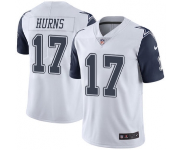 Men's Nike Dallas Cowboys #17 Allen Hurns White Stitched NFL Limited Rush Jersey