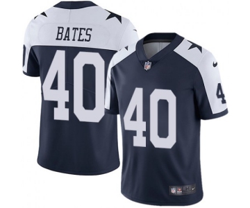 Men's Nike Dallas Cowboys #40 Bill Bates Navy Blue Vapor Untouchable Limited Throwback Alternate Jersey