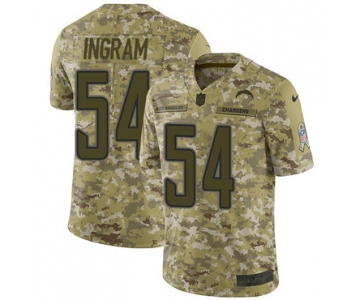 Nike Chargers #54 Melvin Ingram Camo Men's Stitched NFL Limited 2018 Salute To Service Jersey