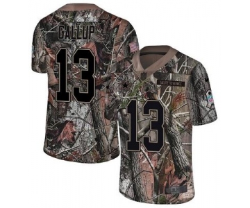 Nike Cowboys #13 Michael Gallup Camo Men's Stitched NFL Limited Rush Realtree Jersey