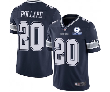 Nike Cowboys #20 Tony Pollard Navy Blue Team Color Men's Stitched With Established In 1960 Patch NFL Vapor Untouchable Limited Jersey