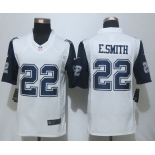 Nike Cowboys 22 E.Smith White Color Rush Limited Jersey