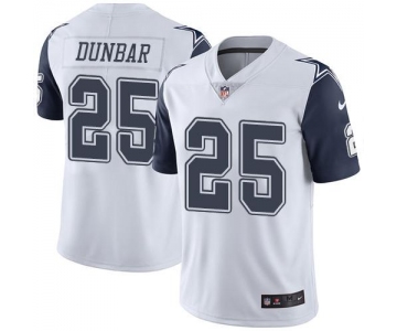 Nike Cowboys #25 Lance Dunbar White Men's Stitched NFL Limited Rush Jersey