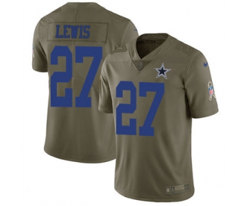 Nike Cowboys #27 Jourdan Lewis Olive Men's Stitched NFL Limited 2017 Salute To Service Jersey