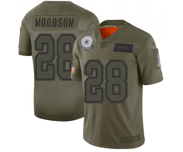 Nike Cowboys #28 Darren Woodson Camo Men's Stitched NFL Limited 2019 Salute To Service Jersey