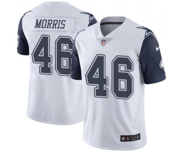 Nike Cowboys #46 Alfred Morris White Men's Stitched NFL Limited Rush Jersey