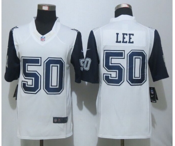 Nike Cowboys 50 Sean Lee White Color Rush Limited Jersey