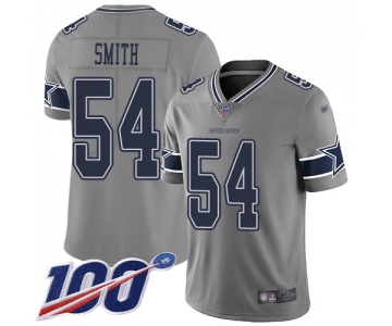 Nike Cowboys #54 Jaylon Smith Gray Men's Stitched NFL Limited Inverted Legend 100th Season Jersey